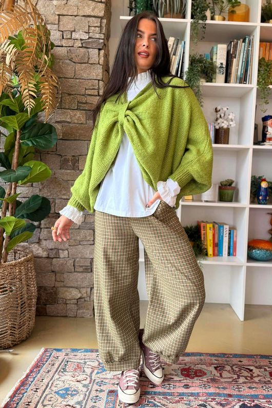 Big Softie Batwing Or Butterfly Knit Olive /13=